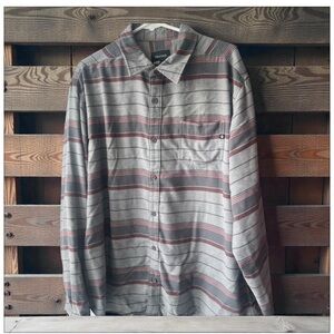 Marmot Gray and Red Casual Button Down Shirt